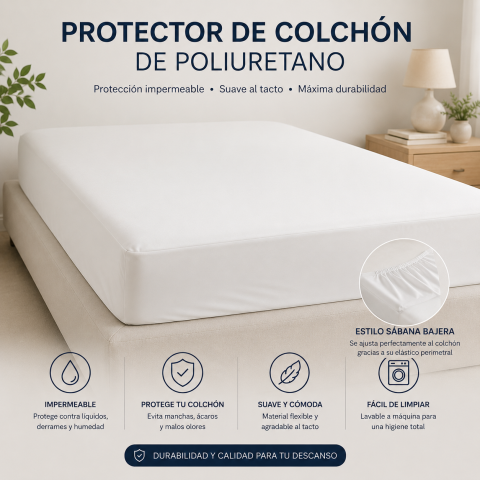 PROTECTOR DE COLCHÓN TA POLIURETANO JERSEY
